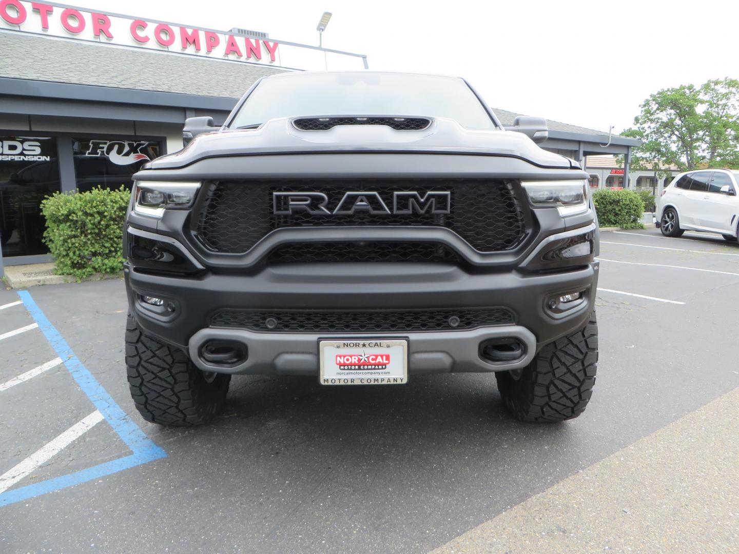 2023 BLACK /BLACK RAM 1500 Ram 1500 TRX (1C6SRFU92PN) with an 6.2L Supercharged HEMI V8 SRT engine, automatic transmission, located at 2630 Grass Valley Highway, Auburn, CA, 95603, (530) 508-5100, 38.937893, -121.095482 - TRX sitting on Eibach front and rear springs, 37" Nitto Ridge Grappler tires, 17" Method race wheels, and window tint. - Photo#1